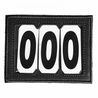 Afbeelding van Kentucky Hoofdnummer Velcro PVC Zwart 3 Cijfers