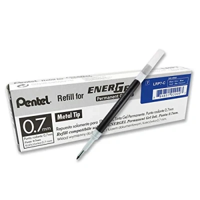 Afbeelding van PENVO#Pentel Energel LRP7 C Inktvullingen voor permanente gelroller, blauw, 12 stuks