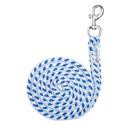 Afbeelding van Waldhausen Halstertouw Plus met Musketonhaak Pastel Blue/Saphire Blue/Beige