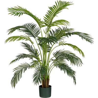 Afbeelding van Mica Decorations Areca Palm Kunstplant in Pot H134 x Ø50 cm Groen