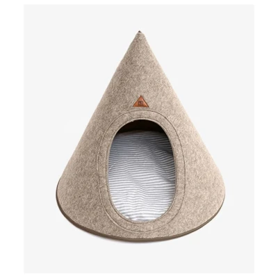 Afbeelding van Tonto Felt Beige 65 cm Ø Luxe Hondenmand Kattenmand PET &amp; Co.
