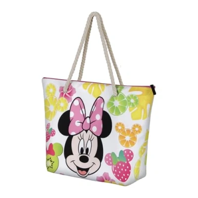 Afbeelding van Minnie Mouse Fruits, strandtas, zon, Meerkleurig, 52 x 37 cm, één maat, Strandtas zon en fruit, fruit