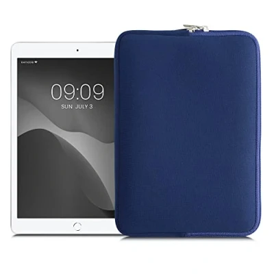 Afbeelding van kwmobile universele Tablet hoes Stevige stijlvolle voor tablets Neopreen sleeve geschikt 9,7&quot; 11&quot; donkerblauw