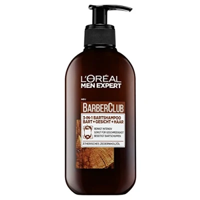 Afbeelding van L&#039;Oréal Men Expert Barber Club 3 In 1 Hoofd En Baardshampoo, met Cederhoutolie, 200 ml