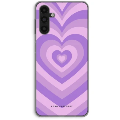 Afbeelding van Case Company® hoesje geschikt voor Samsung Galaxy A04s Hart Paars Soft Cover Telefoonhoesje Bescherming aan alle Kanten en Schermrand
