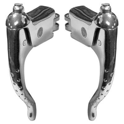 Image de Levier de frein vélo aluminium 22mm perforé tirage haut ville route vintage