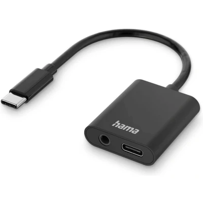 Afbeelding van Hama 2In1 Audio /Oplaadadapter Usb C En 3,5 Mm Jack Zwart