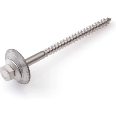 Afbeelding van Golfplaatbout / houtdraadbout rvs A2 7x110mm DIN571
