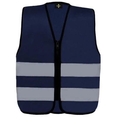 Afbeelding van Korntex Kids ́ Hi Vis Safety Vest With Front Zipper Aalborg KX201 Navy