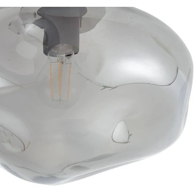 Afbeelding van Lindby Lelia plafondlamp, rookgrijs, glas, Ø 35 cm