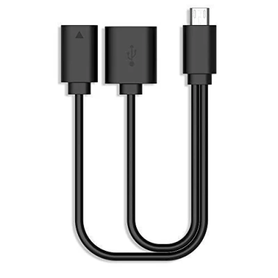 Afbeelding van Rii F1 Micro USB OTG host adapterkabel voor Firestick en Fire TV 4K, compatibel met Logitech, Snes, NES Classic muistoetsenborden