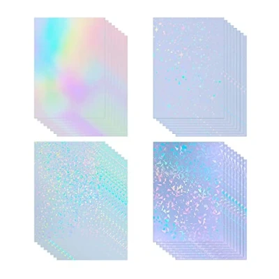 Afbeelding van 32 vellen A4 (210 x 297 mm) holografisch transparant papier holografische overlay