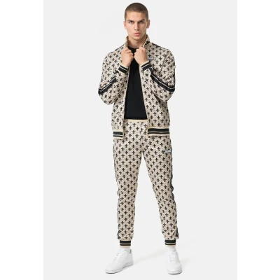 Afbeelding van Lonsdale Training Passform Boswall Trainingspak, Heren, Maat: XXL, Sand black white