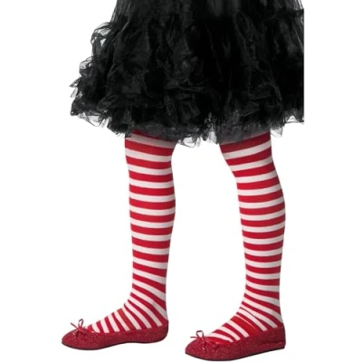 Afbeelding van Smiffys Striped Kinder panty Rood/Wit