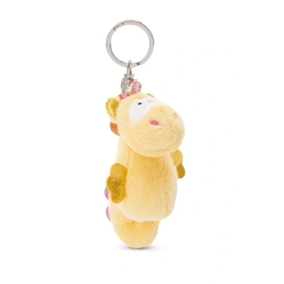 Afbeelding van NICI Laguna Rainbow Hippocampus Sleutelhanger, 9 cm, geel, duurzame knuffeldierhanger met metalen ring om op te hangen aan sleutels, touw, tas en meer