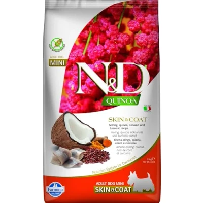 Afbeelding van N&amp;D Quinoa hondenvoeding Skin &amp; Coat small breed Haring 2.5 kg.