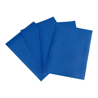 Afbeelding van Set van 4 reparatie stukken 15x21 cm blauw