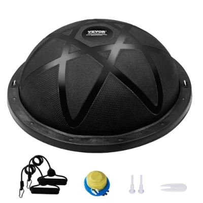 Image de VEVOR ballon d&#039;Équilibre Demi de Yoga 58 cm Bande Résistance Noir