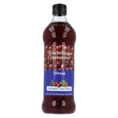 Afbeelding van Terschellinger Cranberries Diksap Multi verpakking 6x500ML