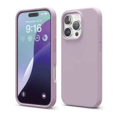 Afbeelding van elago Compatibel met iPhone 16 Pro hoesje, hoogwaardige vloeibare siliconen hoes, volledige beschermhoes, schokbestendig, slanke telefoonhoes