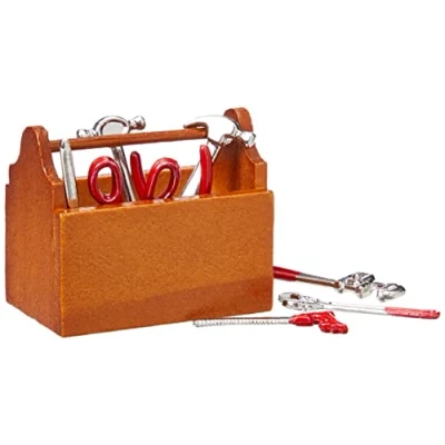 Afbeelding van efco Miniatuur gereedschapskist, 5 x 4 cm, 9 delig, meerkleurig