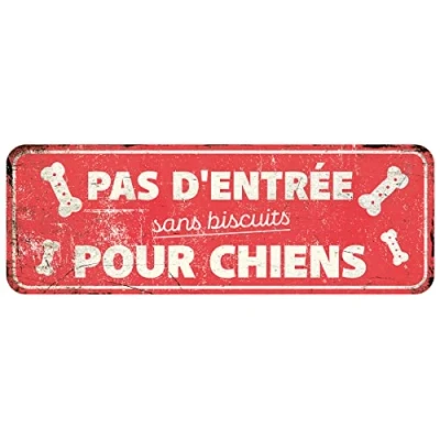 Afbeelding van D&amp;d Home Waakbord Hond Waarschuwingsbord General 2 Fr 40x13x0,3cm Rood 1st