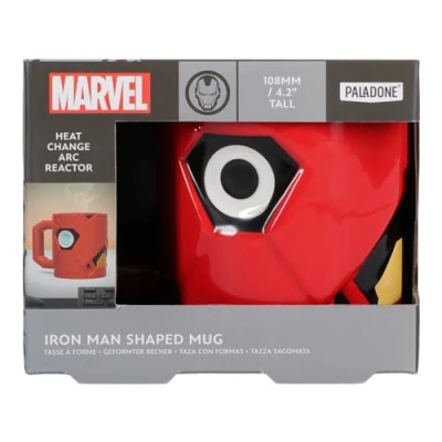 Afbeelding van Marvel Iron Man Pantser Vormige Mok met Warmtegevoelige Boogreactor 500ml