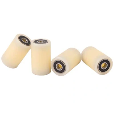 Afbeelding van Set van 4 nylon rollen met een diameter 30 mm en 50 breed 8 diameter, nauwkeurig bewerkt in de EU (30 8)