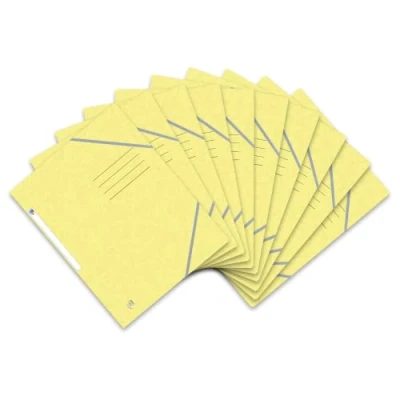 Afbeelding van Oxford Top File notitieboekje, A4, extra sterk, karton, pastelgeel, 10 stuks