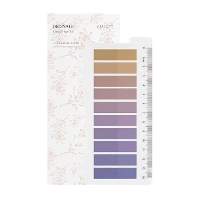 Afbeelding van Ordinate Lot de 200 notes autocollantes transparentes pour marquage, bandes adhésives, marqueurs page, autocollantes, esthétiques, Full Color of Gradient (D pièces Champagne prune)