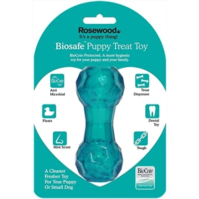 Afbeelding van Biosafe Puppy Snack Dumbell Blauw