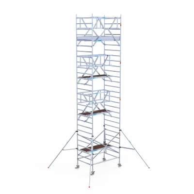 Afbeelding van Professionele alu rolsteiger 135x190x9.20m werkhoogte incl. dubbele voorloopleuning