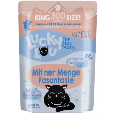 Afbeelding van 6x300g Lucky Lou Adult Gevogelte &amp; Fazant nat kattenvoer
