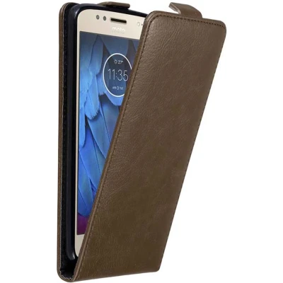 Afbeelding van Cadorabo Hoesje geschikt voor Motorola MOTO G5S in KOFFIE BRUIN Beschermhoes flip design Case Cover met magnetische sluiting