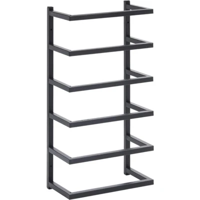 Afbeelding van Handdoekenrek 24x12x48 cm staal zwart