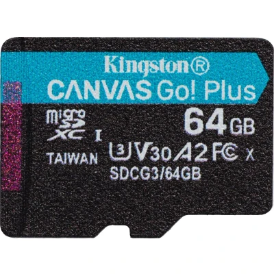 Afbeelding van Micro SD Memory Card with Adaptor Kingston SDCG3/64GBSP Black 64 GB UHS I
