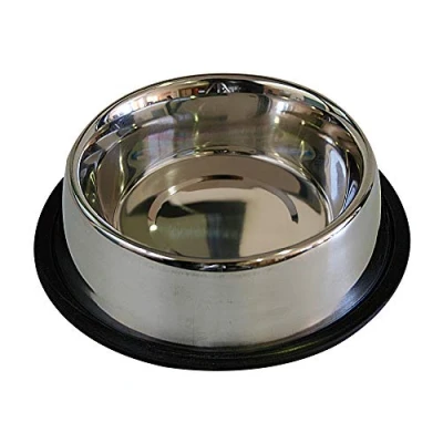 Afbeelding van Croci inox eetkom voor honden max 0.950l antislip rubber . zeer goed te onderhouden vaatwas 30 of gewoon in een sopje