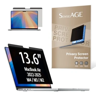 Afbeelding van SenseAGE Magnetisch privacyfilter Premium voor MacBook Air 13,6 inch M2/M3 (A2681 / A3113), privacyfolie, compatibel met 2022 2024