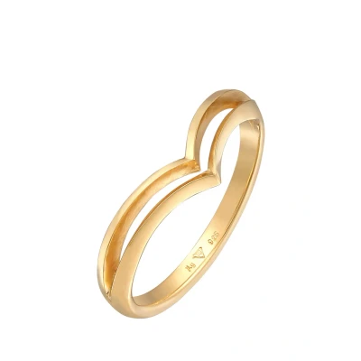 Afbeelding van Elli Ring Dames Stack V Shape Geo Basis Trend in 925 Sterling Zilver