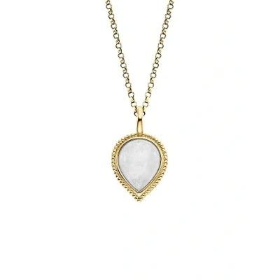 Afbeelding van Engelsrufer Dames Ketting 925 Zilver MondSteen One Size Goud 32020119