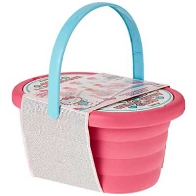Afbeelding van Smoby Hello Kitty picknickmand draaggreep 20 accessoires 310535, roze