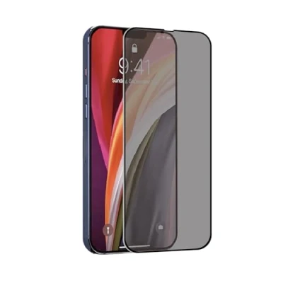 Afbeelding van Muvit, Gehard glas Geschikt voor Apple iPhone 14 Plus/13 Pro Max Confidentiel Ultra bestendig, Doorzichtig zwart