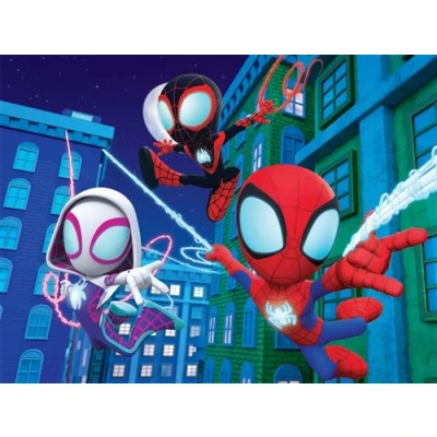 Afbeelding van Nathan Kinderpuzzel 30 stukjes Het team van Spidey Meisje of jongen vanaf 4 jaar Hoogwaardige puzzel Dik en duurzaam karton Actie &amp; Avontuur 86196