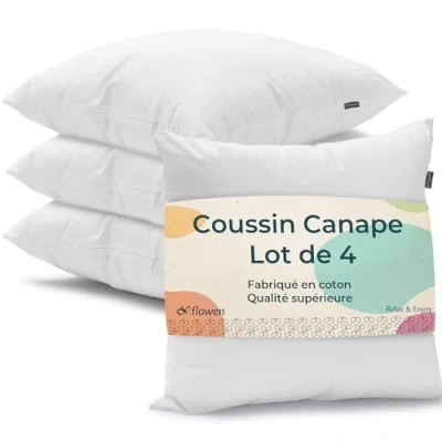 Afbeelding van Sofakussen 50 x cm, 4 stuks, decoratief, accessoires voor bank, decoratie, esthetisch, woonkamer en buiten, hypoallergeen mijtwerend, met kussensloop van katoen polyester.