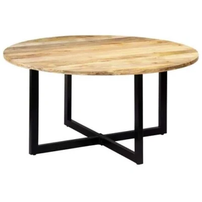 Afbeelding van Eettafel 110X75 cm massief Gerecycled Hout 150 x 73 / mangohout