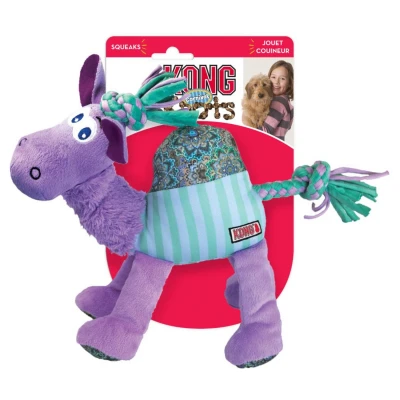 Afbeelding van Kong Knots Carnival Camel Hondenspeelgoed 25x25 cm Roze Groen Medium Large