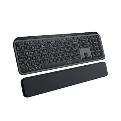Afbeelding van Logitech MX Keys S Toetsenbord backlit draadloos Bluetooth LE QWERTY Scandinavisch (Deens/Fins/Noors/Zweedsj toetsschakelaar: Scissor Key grafiet met Palm Rest