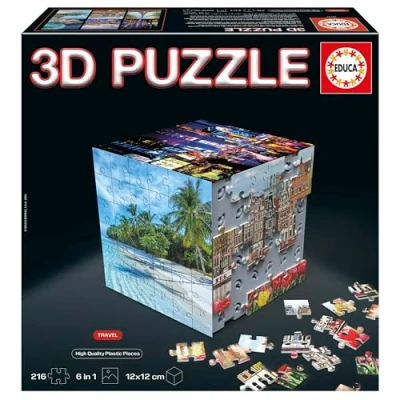Afbeelding van Educa Travel 3D Puzzels Set 6 x 36 Stukjes