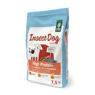 Afbeelding van 7.5kg Green Petfood InsectDog High Protein Insecten &amp; Zalm droogvoer voor honden