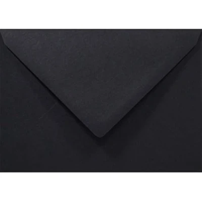 Afbeelding van Netuno 100 zwarte enveloppen, puntige klep, C6, 114 x 162 mm, regenboog, 80 g, kleurrijke decoratief, voor brieven, uitnodigingen, begrafenis, Kerstmis, wenskaarten, verjaardag, feesten,